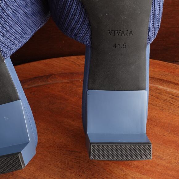 Vivaia Sandals Womens SZ EU 41.5 US 10 Blue Jade Pro Square Toe Block Heel Shoes - Picture 12 of 14